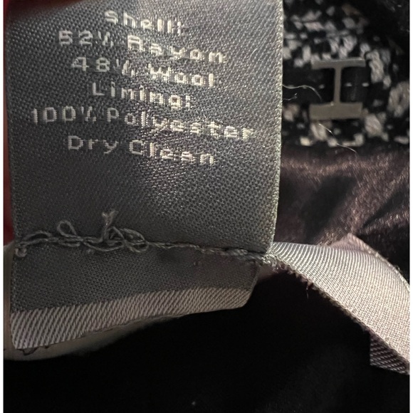 Ann Taylor Houndstooth Wool Blend Pea Coat Size 10 - Picture 6 of 9